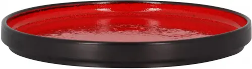 FIRE Talerz płaski, okrągły 23 cm czerwony / RAK PORCELAIN