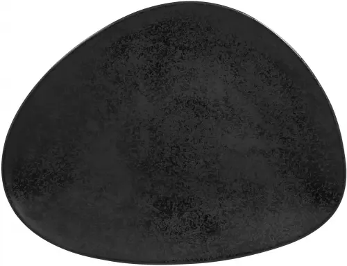 SUGGESTIONS Talerz płaski 33x25 cm, czarny Shaped / RAK PORCELAIN