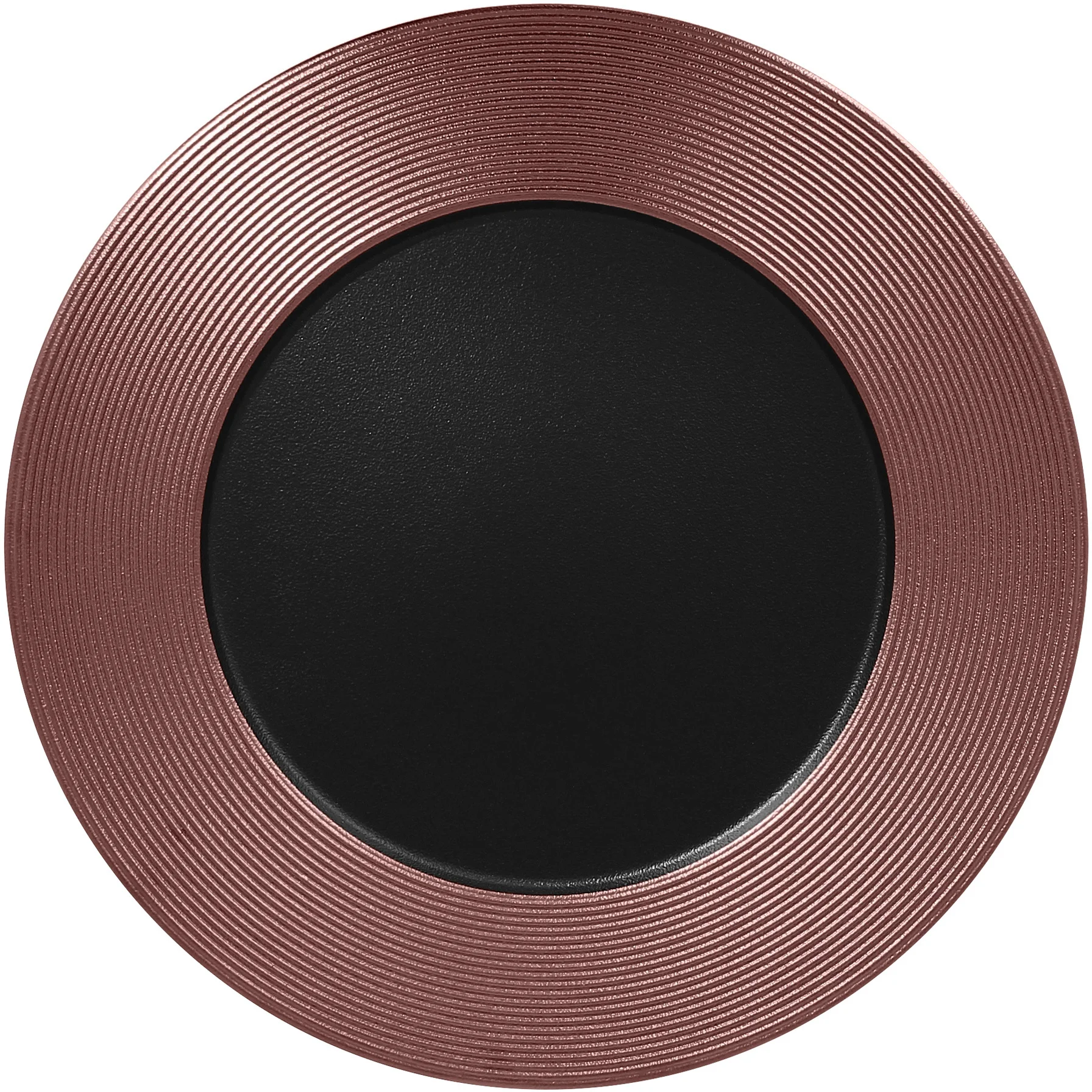 METALFUSION Talerz płaski tłoczony brązowy 33 cm / RAK PORCELAIN