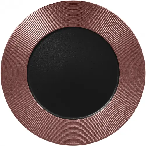 METALFUSION Talerz płaski tłoczony brązowy 33 cm / RAK PORCELAIN