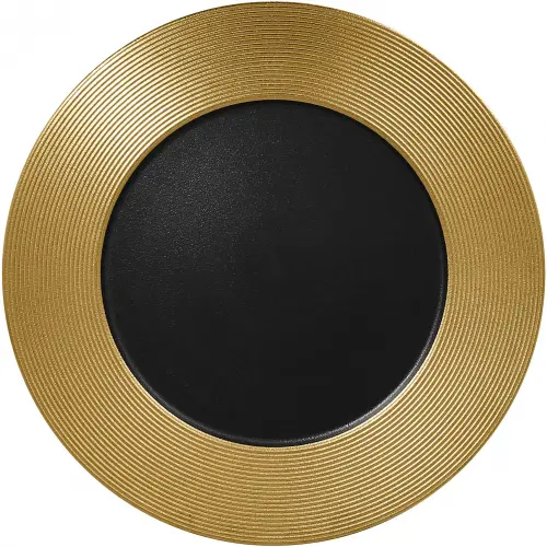 METALFUSION Talerz płaski tłoczony 33 cm złoty / RAK PORCELAIN