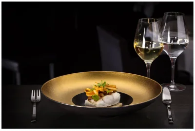 METALFUSION Talerz głęboki gourmet złoty 26 cm / RAK PORCELAIN