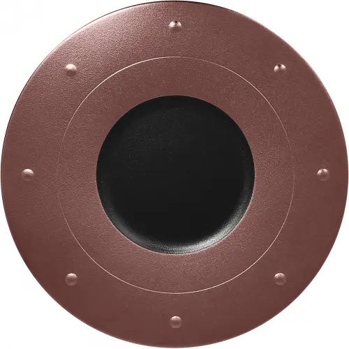 METALFUSION Talerz płaski zdobiony brązowy 31 cm / RAK PORCELAIN