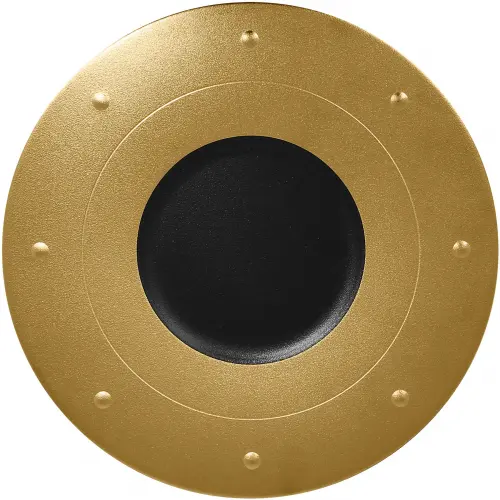 METALFUSION Talerz płaski zdobiony złoty 31 cm / RAK PORCELAIN