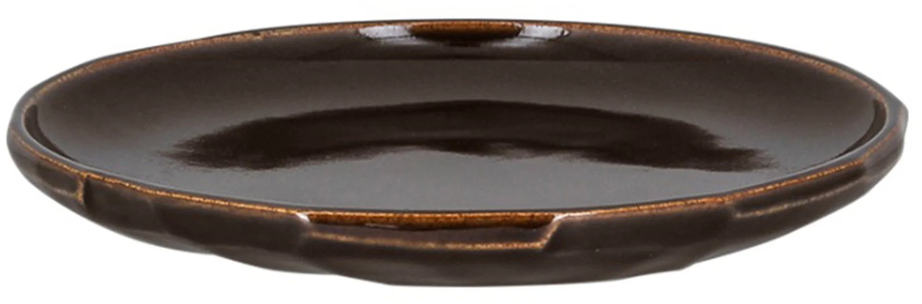 SKETCHES Talerz płaski rzeźbiony 20 cm brązowy / RAK PORCELAIN