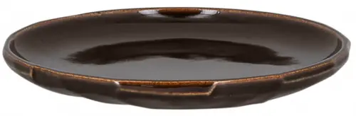 SKETCHES Talerz płaski rzeźbiony 20 cm brązowy / RAK PORCELAIN