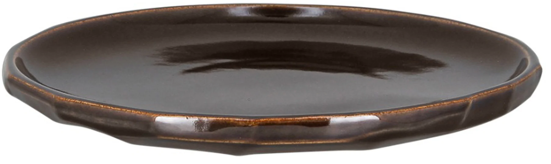 SKETCHES Talerz płaski rzeźbiony 24 cm brązowy / RAK PORCELAIN