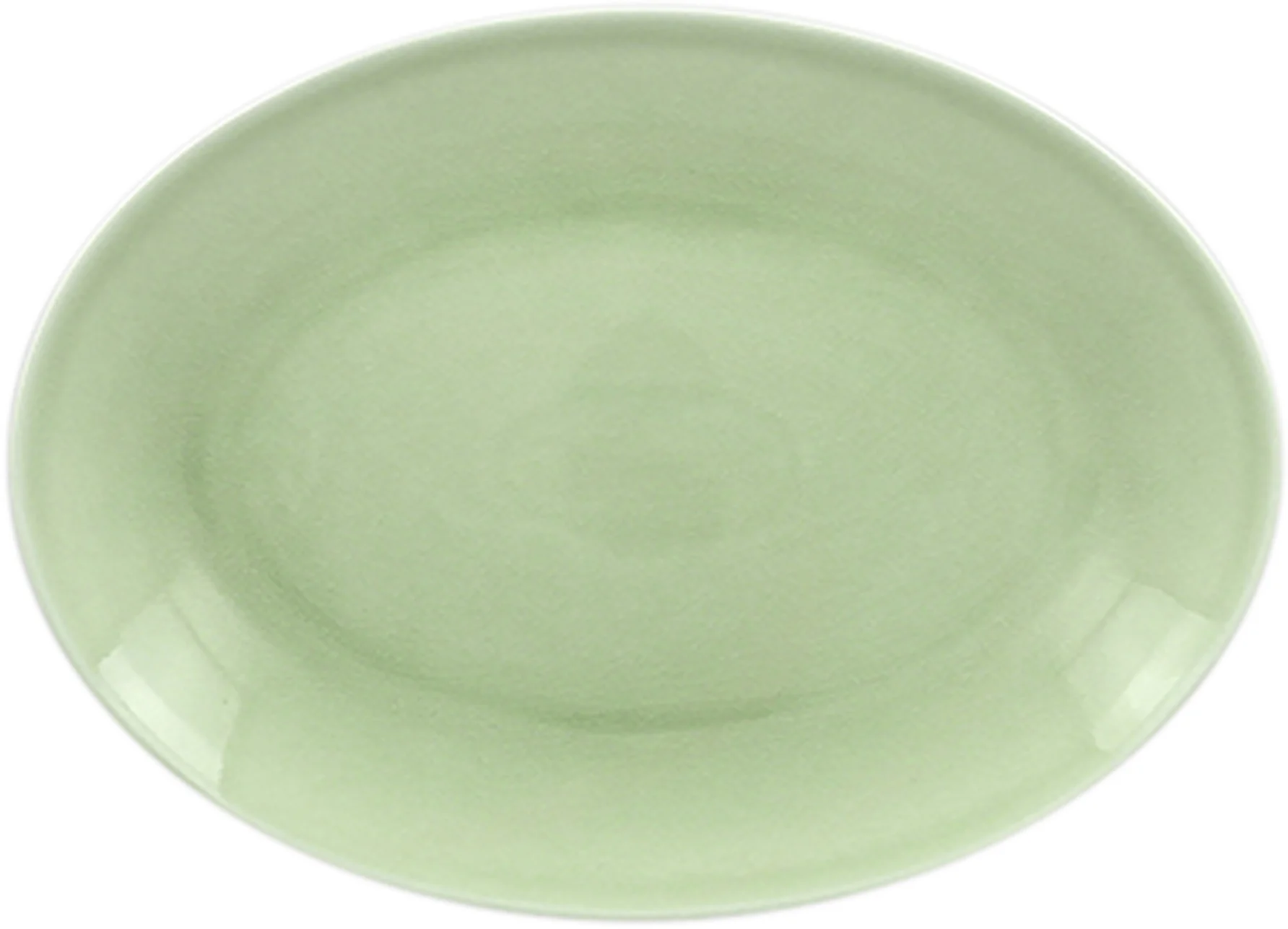 VINTAGE Talerz owalny zielony 26 x 19 cm / RAK PORCELAIN