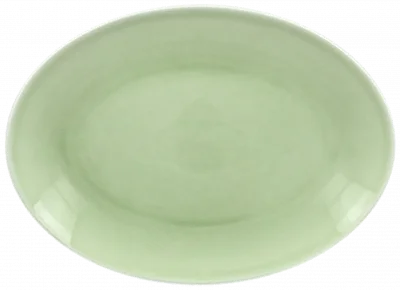 VINTAGE Talerz owalny zielony 26 x 19 cm / RAK PORCELAIN