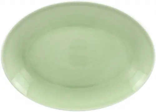 VINTAGE Talerz owalny zielony 26 x 19 cm / RAK PORCELAIN