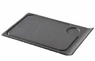 BASALT Talerz z wycięciem na kubek 33 x 22 cm czarny / REVOL