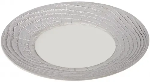 ARBORESCENCE Talerz płaski 31 cm srebrny / REVOL