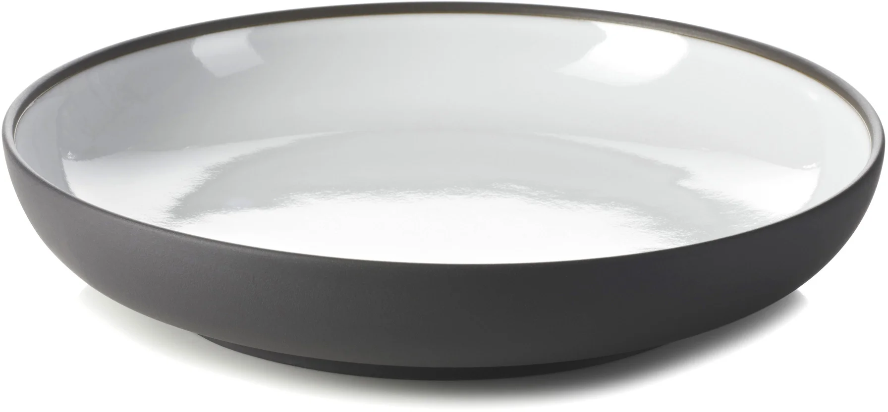 SOLID Talerz 23,5 cm biało-czarny / REVOL