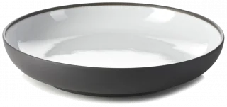 SOLID Talerz 23,5 cm biało-czarny / REVOL