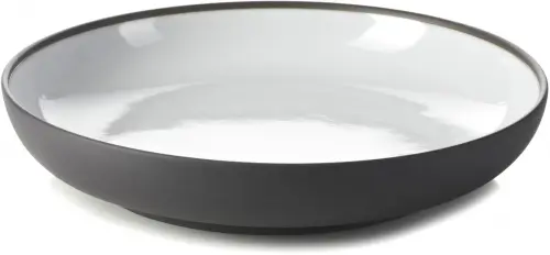 SOLID Talerz 23,5 cm biało-czarny / REVOL