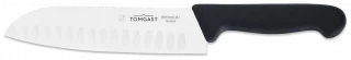 TOMGAST Nóż santoku szlif kulowy czarny dł. 18 cm