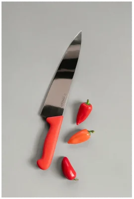 TOMGAST Nóż szefa kuchni czerwony dł. 26 cm