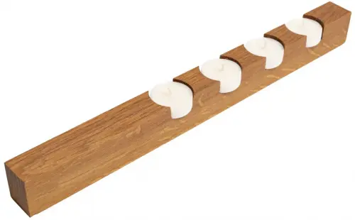 STRATOS Świecznik dębowy 40 x 3 cm / VERLO