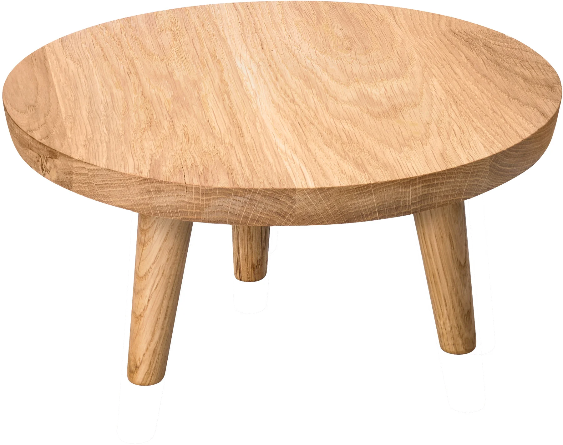 SIMPLE Podstawa dębowa okrągła niska, 28 cm / VERLO