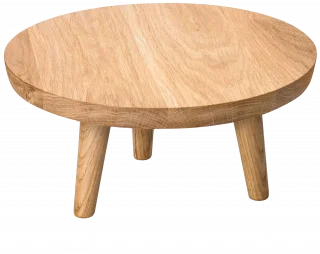 SIMPLE Podstawa dębowa okrągła niska, 28 cm / VERLO