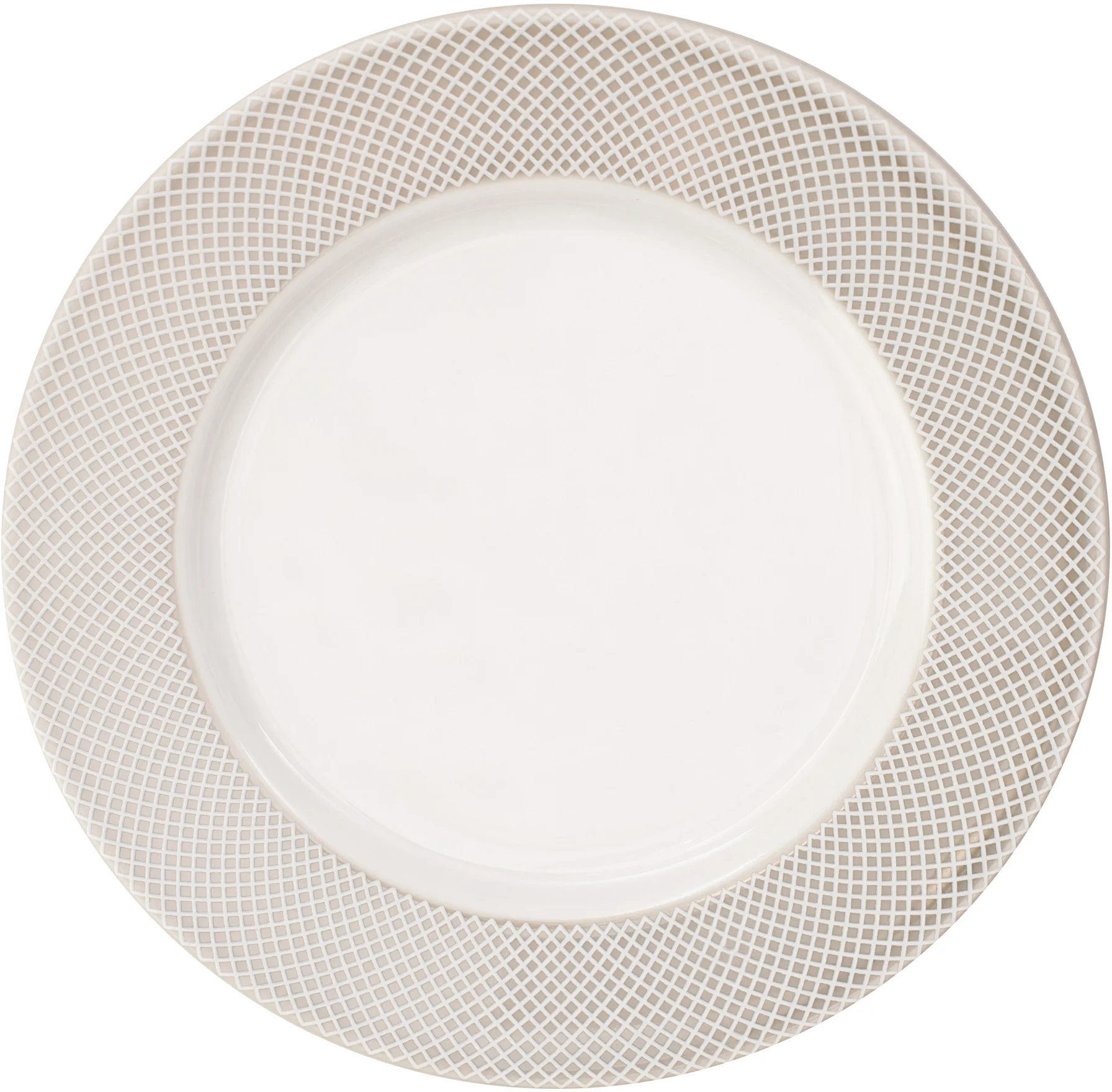 NORWICH Talerz płaski 23 cm beżowy rant / VERLO