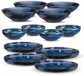 VERLO Zestaw obiadowy dla 4 osób DEEP BLUE