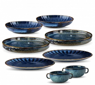 VERLO Zestaw premium obiadowy DEEP BLUE