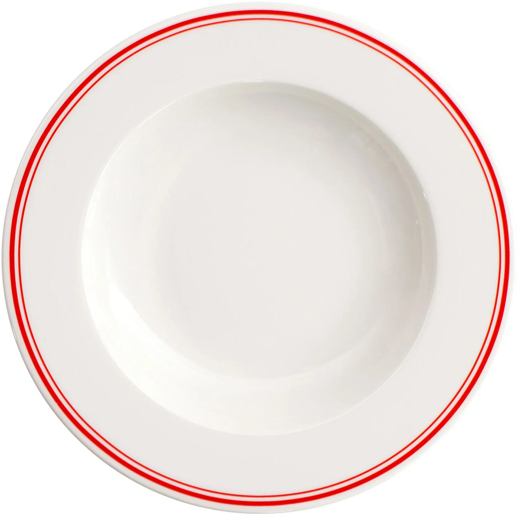 VERLO Talerz głęboki FORTE RIVO czerwone paski 26 cm