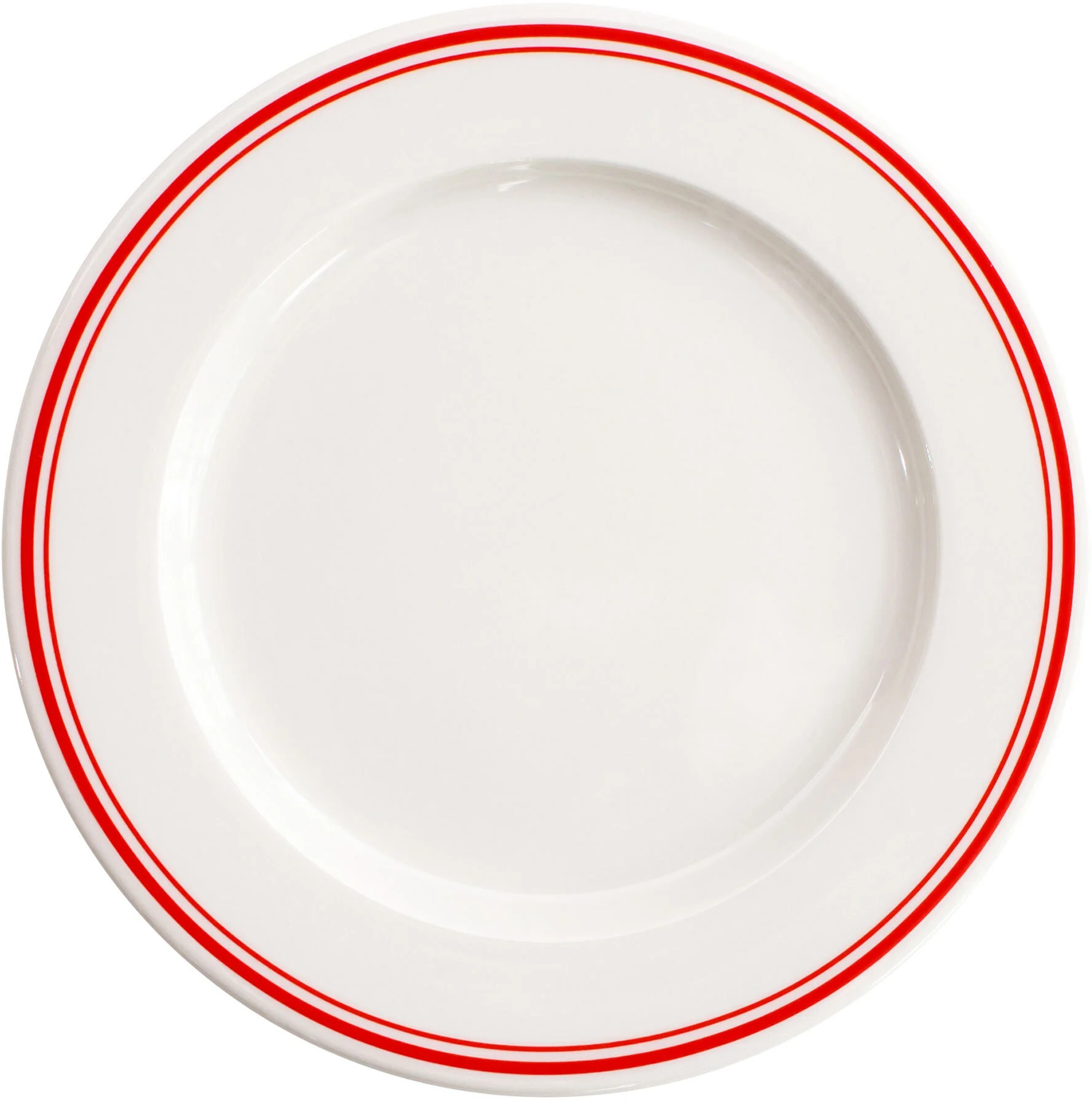 VERLO Talerz płaski FORTE RIVO czerwone paski 21 cm