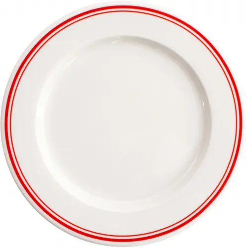 VERLO Talerz płaski FORTE RIVO czerwone paski 21 cm