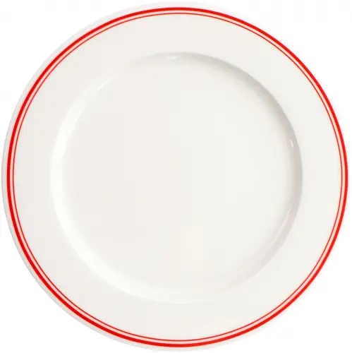 VERLO Talerz płaski FORTE RIVO czerwone paski 29 cm