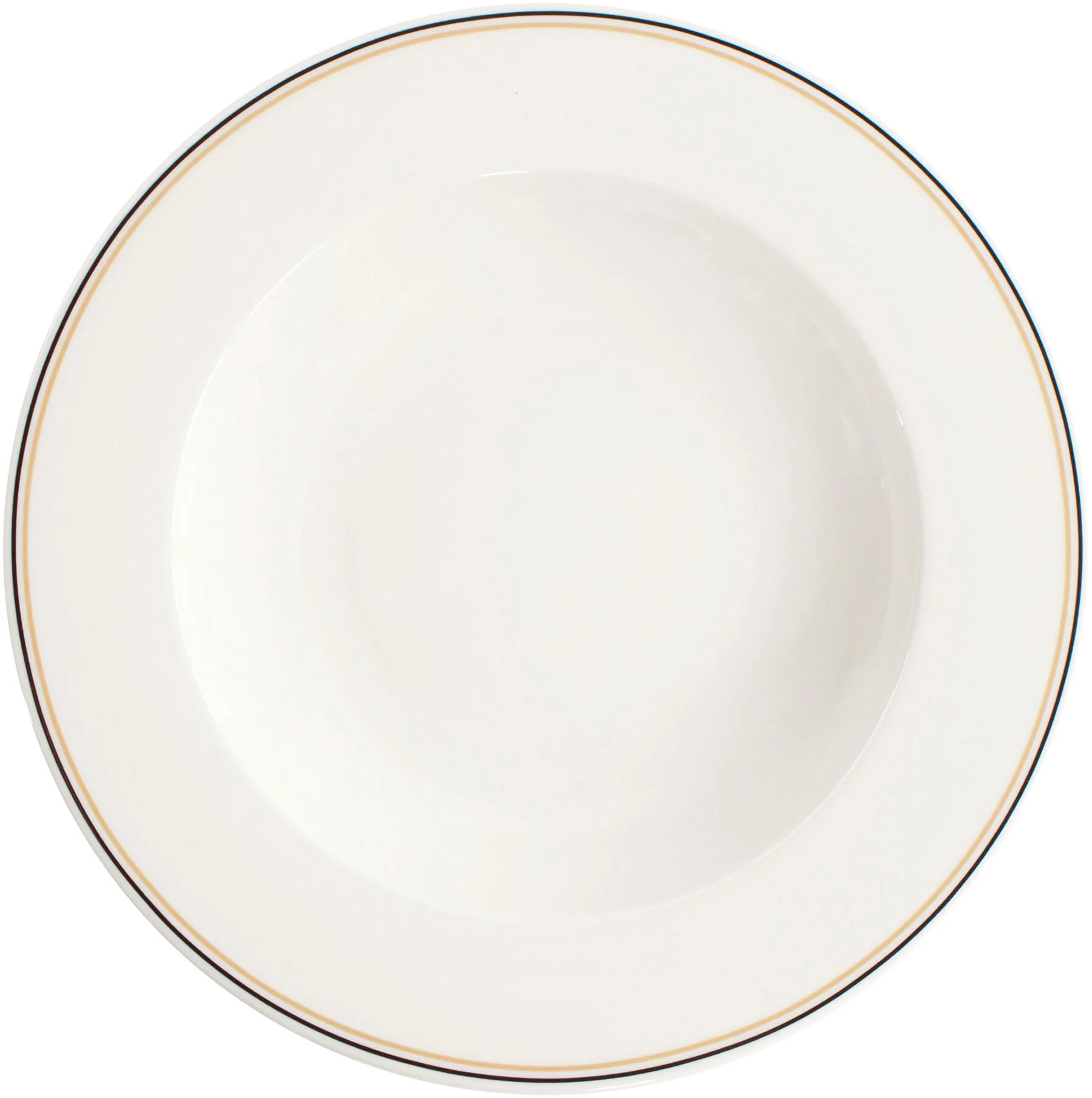 VERLO Talerz głęboki FORTE LINO czarno-beżowe paski 26 cm