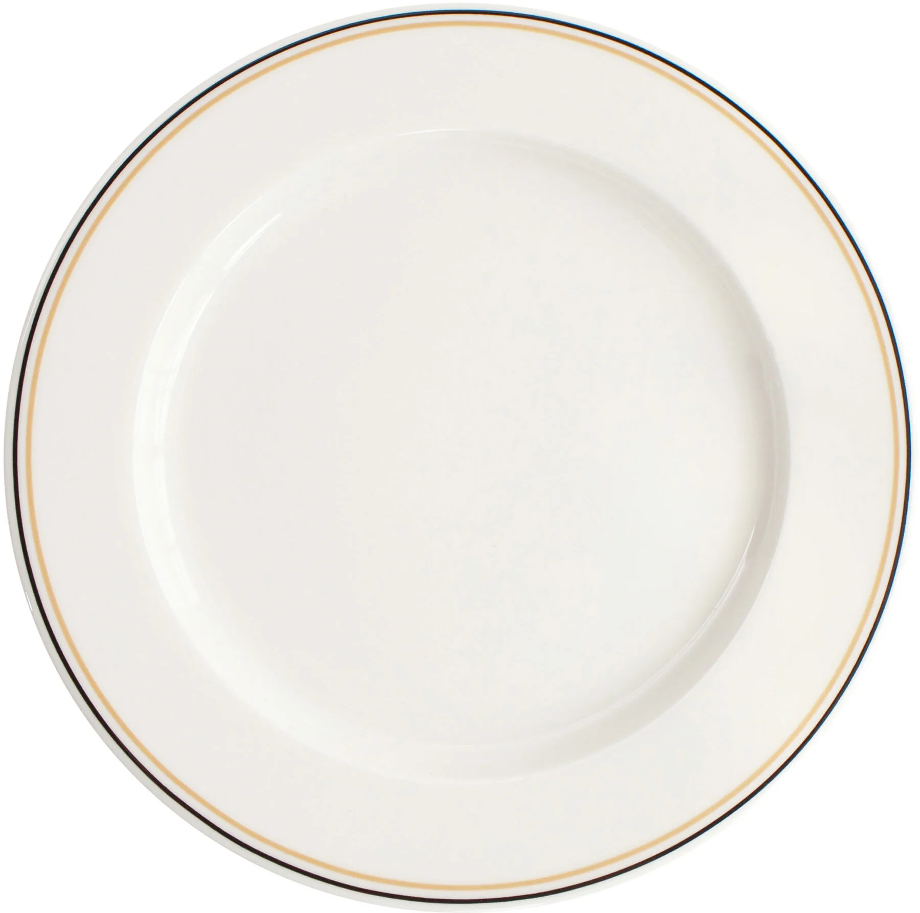 VERLO Talerz płaski FORTE LINO czarno-beżowe paski 21 cm