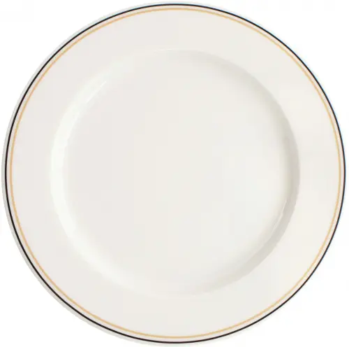 VERLO Talerz płaski FORTE LINO czarno-beżowe paski 21 cm