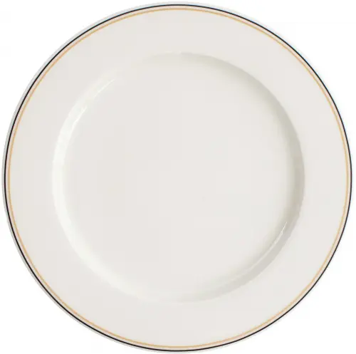 VERLO Talerz płaski FORTE LINO czarno-beżowe paski 27 cm