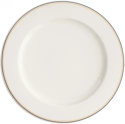 VERLO Talerz płaski FORTE LINO czarno-beżowe paski 29 cm