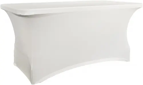 Pokrowiec na stół prostokątny 152,4 cm biały / VERLO