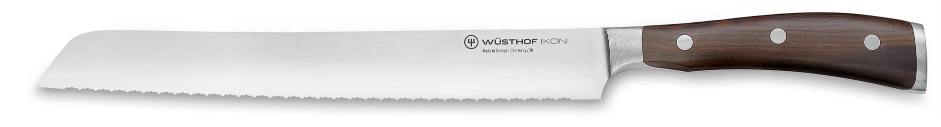 IKON Nóż do chleba, podwójnie ząbkowane ostrze 23 cm / WÜSTHOF