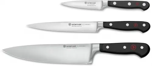 CLASSIC Zestaw - Nóż szefa 20 cm , kuchenny 16 cm i do warzyw 9 cm / WÜSTHOF