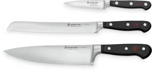 CLASSIC Zestaw - Nóż szefa 20 cm , do chleba 20 cm i do warzyw 9 cm / WÜSTHOF