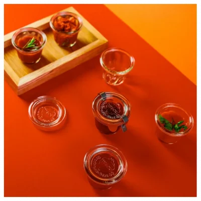 Słoik BAKERY z pokrywą, uszczelką i 2 zapinkami 80 ml op. 12 szt. / WECK