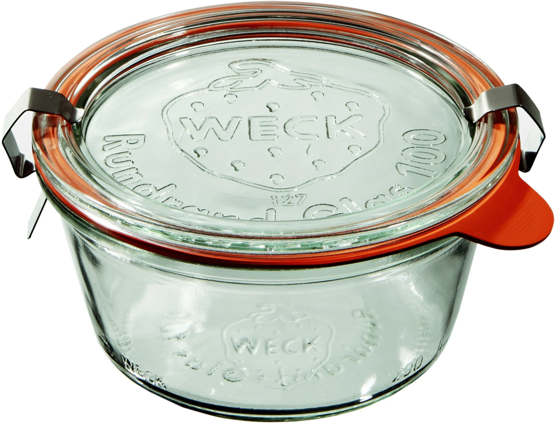 Słoik MOLD z pokrywką, uszczelką i 2 zapinkami 290 ml op. 6 szt. / WECK