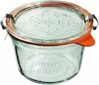 Słoik MOLD z pokrywką, uszczelką i 2 zapinkami 370 ml op. 6 szt. / WECK