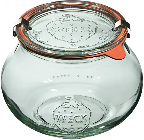 Słoik SCHMUCK z pokrywką, uszczelką i 2 zapinkami 1062 ml op. 4 szt. / WECK