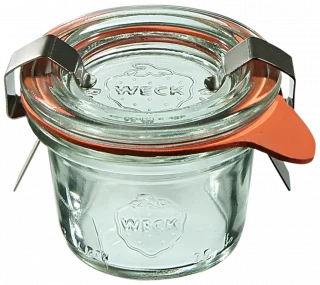 Mini słoik MINI-STURZ z pokrywką, uszczelką i 2 zapinkami 35 ml op. 12 szt. / WECK