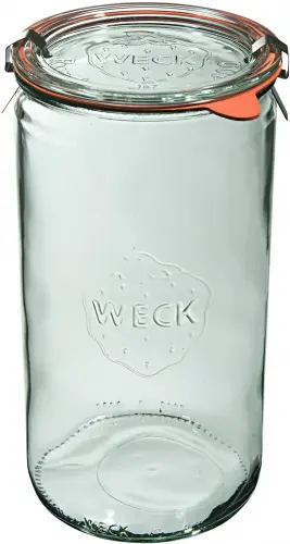 Słoik cylindryczny ZYLINDER z pokrywką, uszczelką i 2 zapinkami 1590 ml op. 6 szt. / WECK