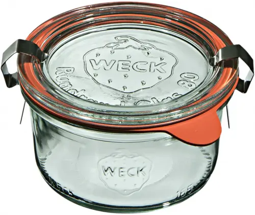 Mini słoik MINI-STURZ z pokrywką, uszczelką i 2 zapinkami 165 ml op. 12 szt. / WECK